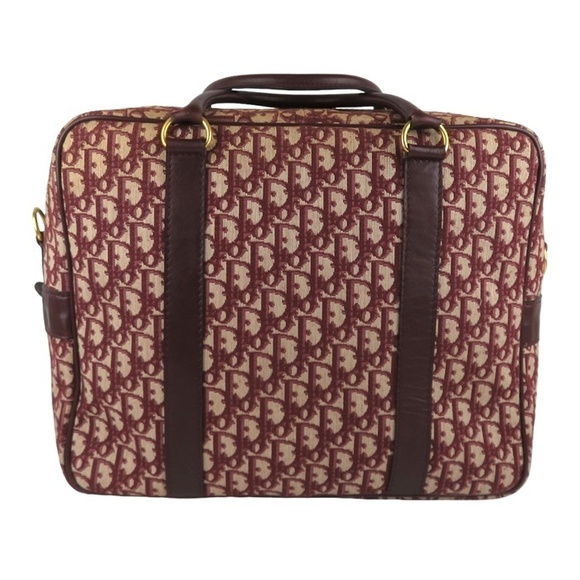 Christian Dior Boston Bag Leather Trotter Burgundy - Picture 4 of 16